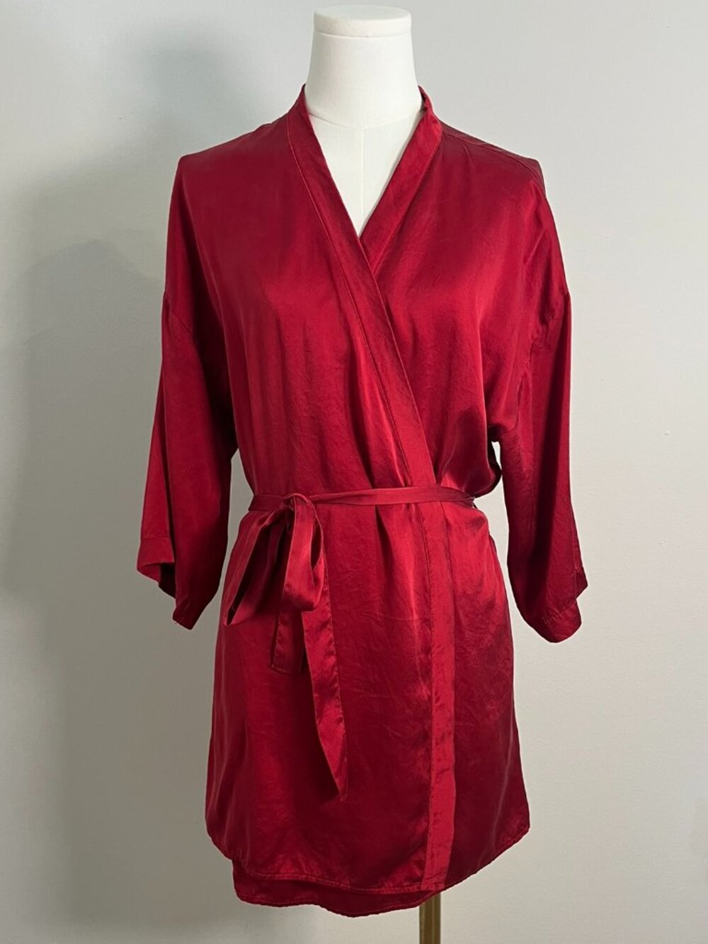 Intimissimi 100% Silk Red Kimono